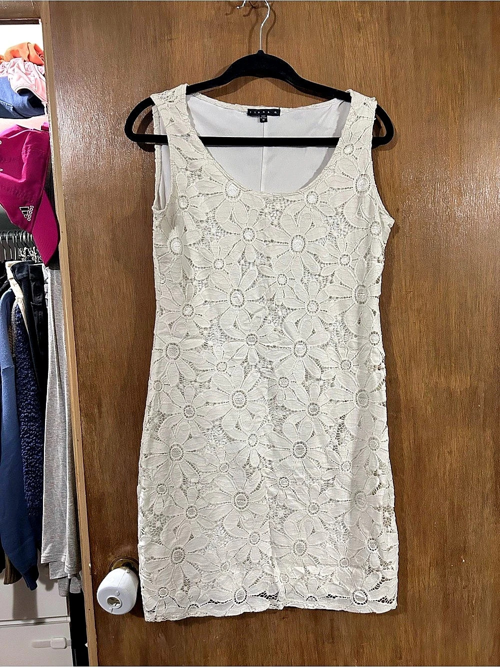 Trina Turk Floral Lace Mini Dress in White Size Medium